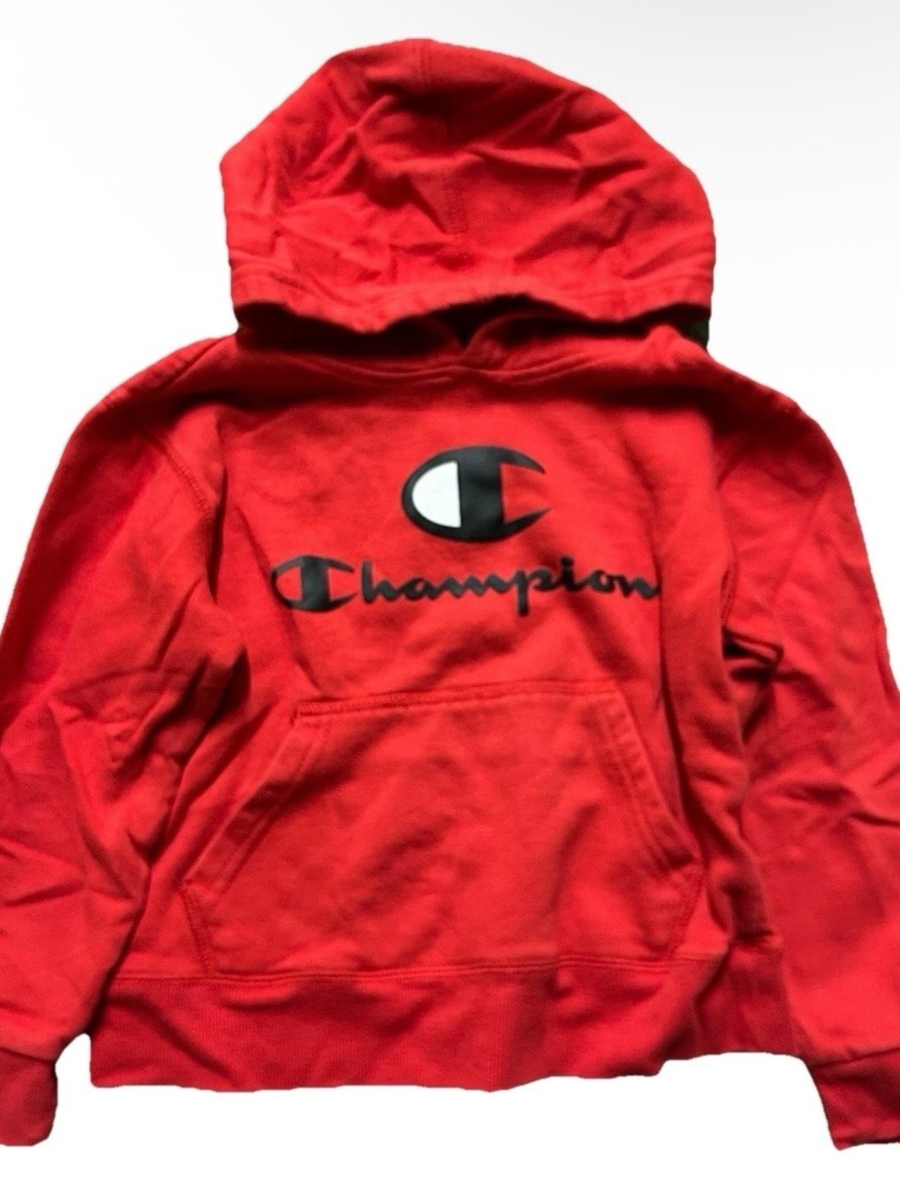 Youth Champion Red Sweatshirt Hoodie Logo Size 6